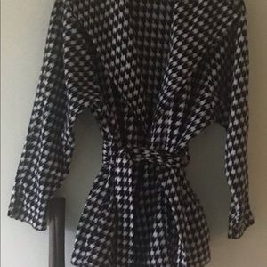 Black and white hound tooth Jacket